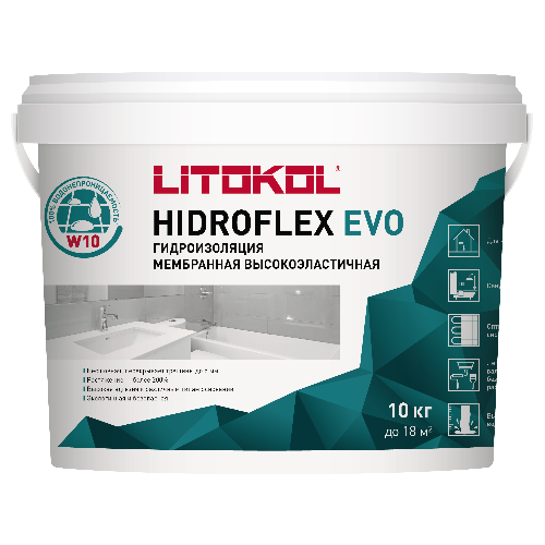 Гидроизоляционный состав HIDROFLEX, LITOKOL, 10 кг ведро